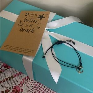 Life is better at the beach anchor make a wish bracelet new